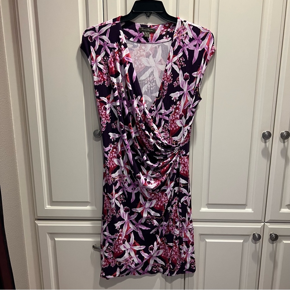 Tommy Bahama tropical floral print wrap dress